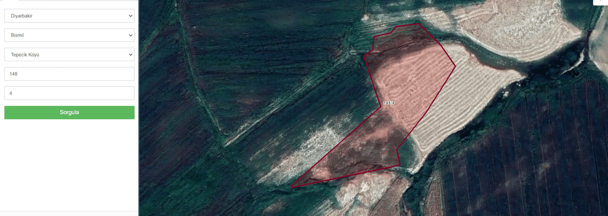 BİSMİL TEPECİK MAH. SATILIK TARLA (R-1028)