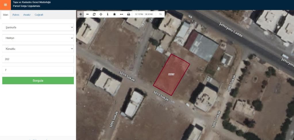 HALİLİYE KONUKLU MAHALLESİ'NDE SATILIK İMARLI ARSA (U-41106)